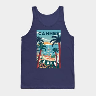 A Vintage Travel Art of Cannes - France Tank Top